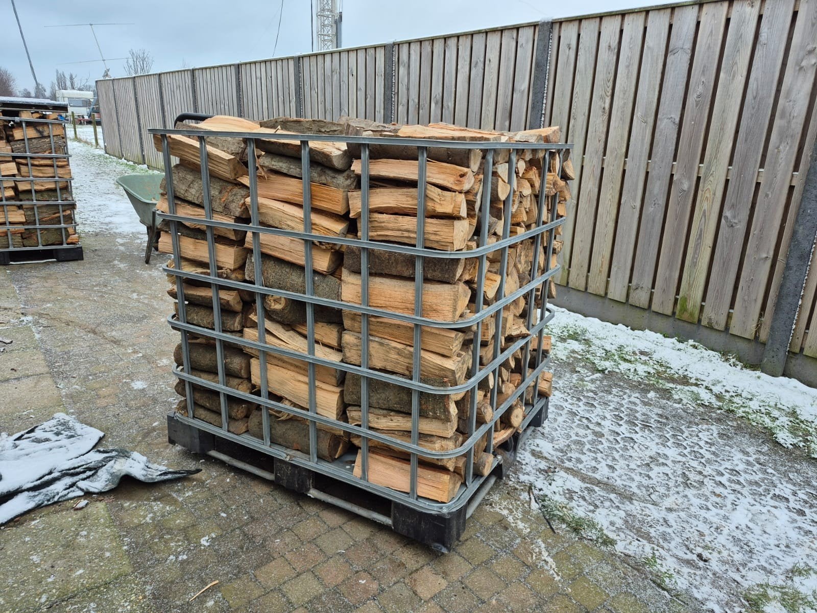 Droog stookhout geklieft, Tuin en Terras, 6 m³ of meer, Ophalen of Verzenden, Eikenhout, Blokken