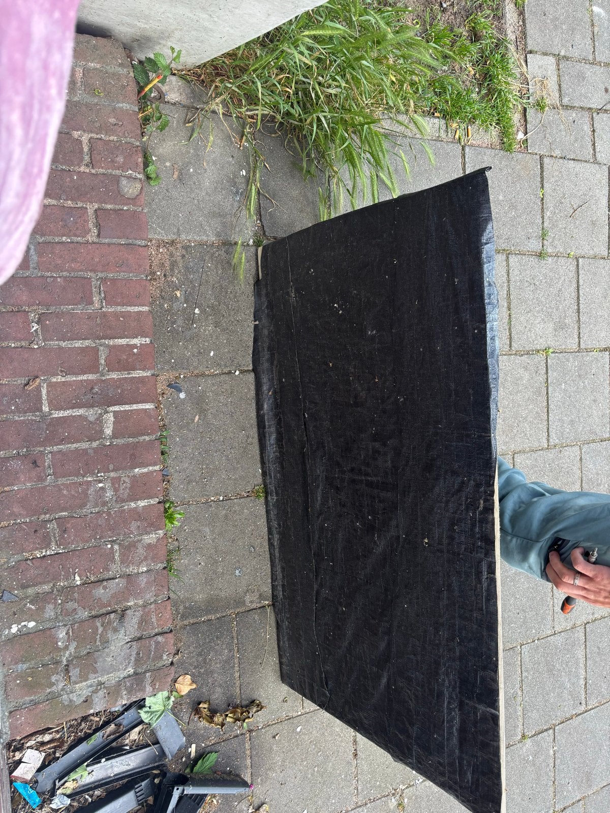Zelfgemaakt afdakje voor droog staan bij de deur, Ophalen of Verzenden, Gebruikt