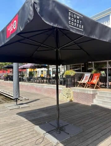MOCCA D’OR horecaparasol  3,5x3,5 mtr NIEUW, Tuin en Terras, Parasols, Ophalen, Nieuw, 3 tot 4 meter, Stokparasol
