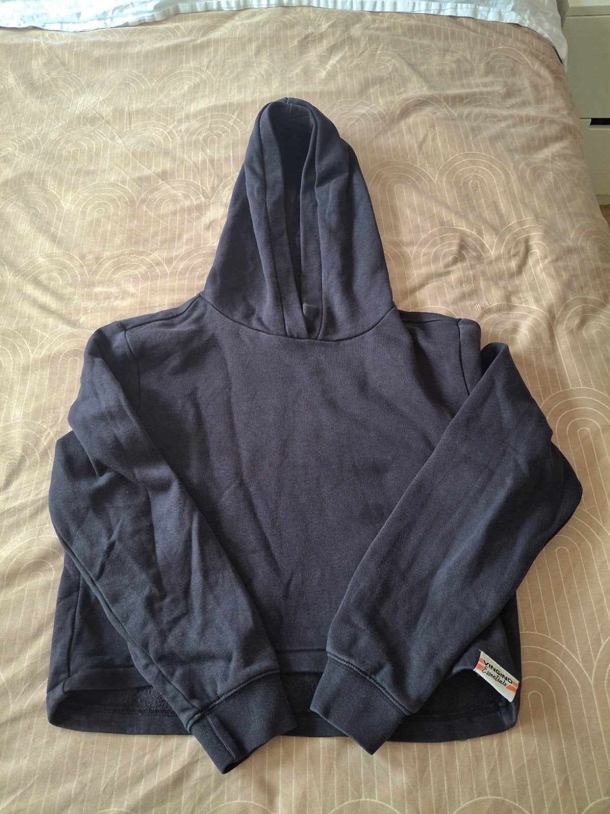 Donkerblauwe hoodie met fluffy binnenkant, Kleding | Dames, Ophalen, Zo goed als nieuw, Maat 34 (XS) of kleiner, Vingino