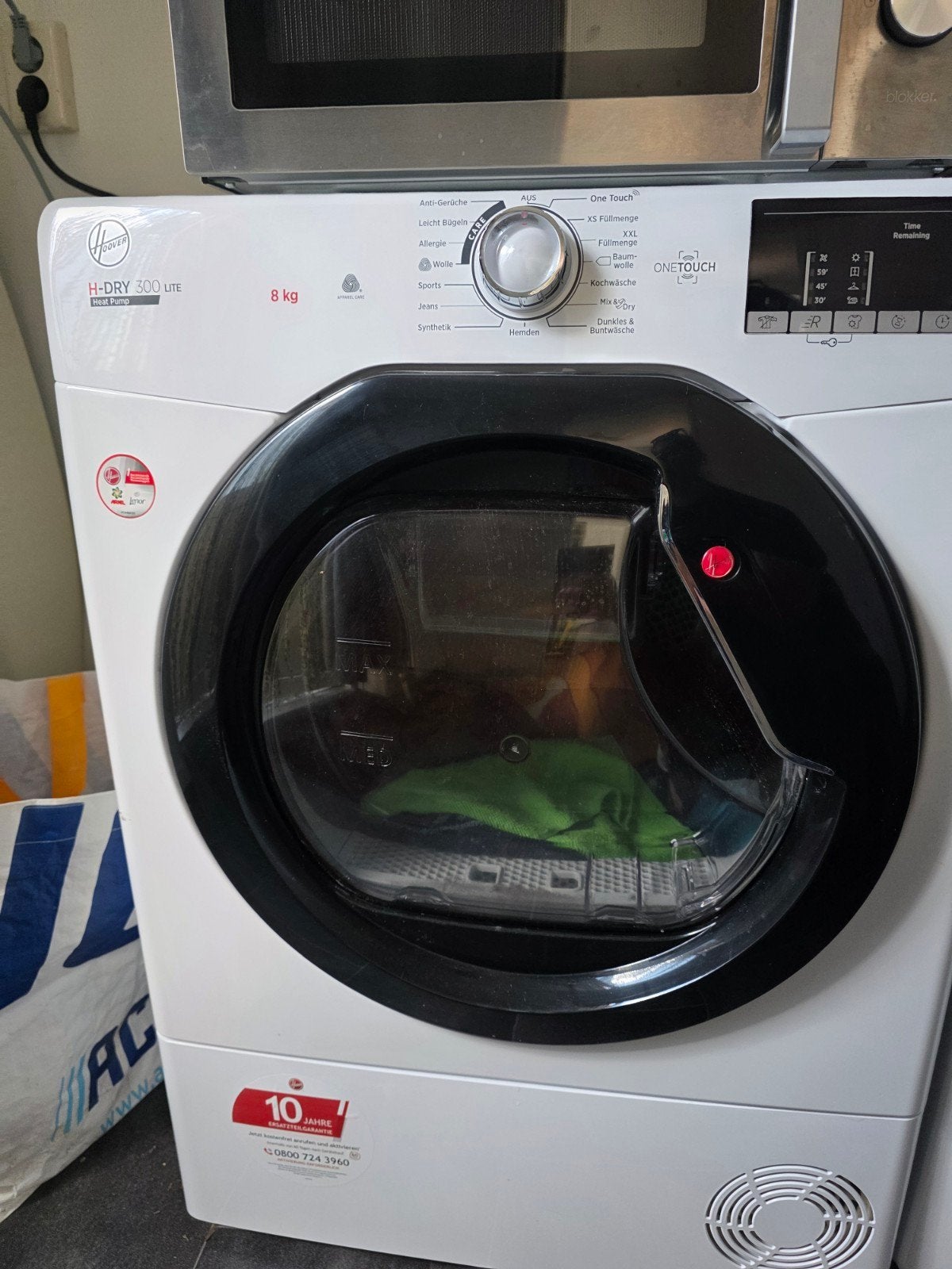 Hoover H-DRY 500 Lite Wasdroger - Zo goed als nieuw, Ophalen, 8 tot 10 kg, Zo goed als nieuw, Voorlader