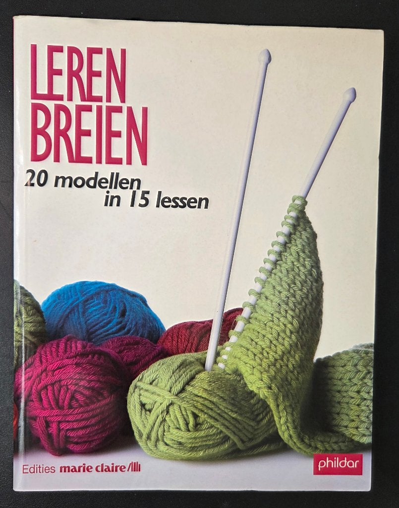Leren breien 20 modellen in 15 lessen Phildar, Verzenden, Zo goed als nieuw, Breien, Patroon of Boek
