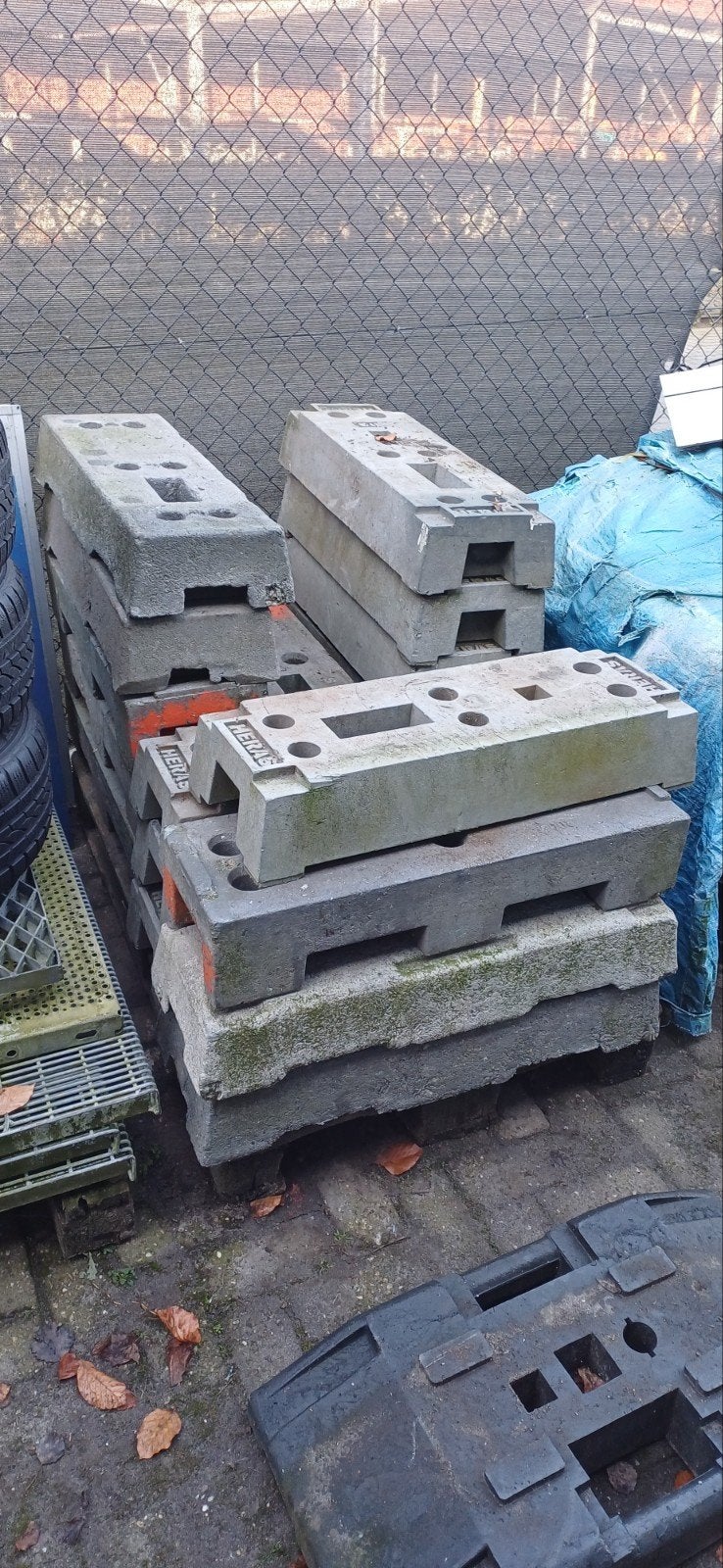 HERAS bouwhekvoet, 9 stuks., Ophalen, Gebruikt
