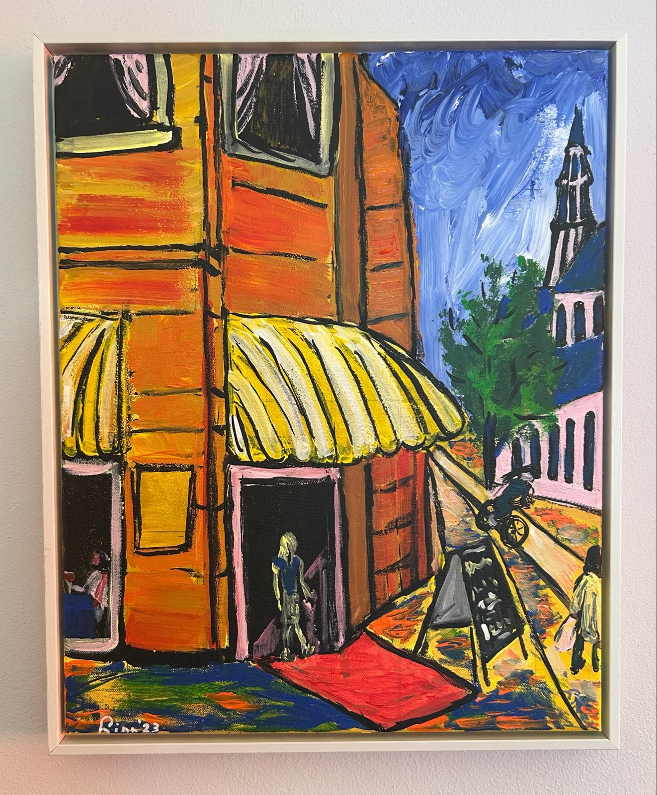 Schilderij Huize de Beurs Groningen, Antiek en Kunst, Ophalen