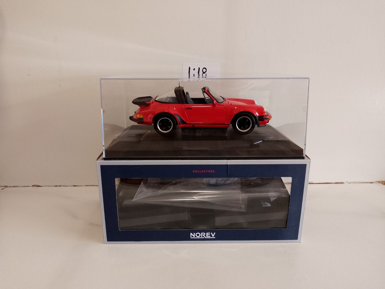Norev - 87" Porsche 911 Turbo Targa, Ophalen of Verzenden, Zo goed als nieuw, Auto, Norev