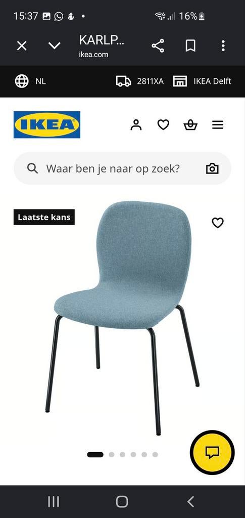 Eetkamerstoelen 4 stuks blauw, Ophalen, Nieuw, Blauw, Vijf, Zes of meer stoelen