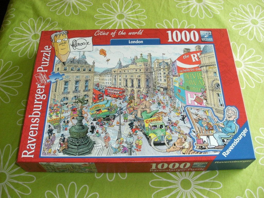 Fleroux - Cities of the World London  - 1000 stukjes, Ophalen of Verzenden, 500 t/m 1500 stukjes, Zo goed als nieuw, Legpuzzel