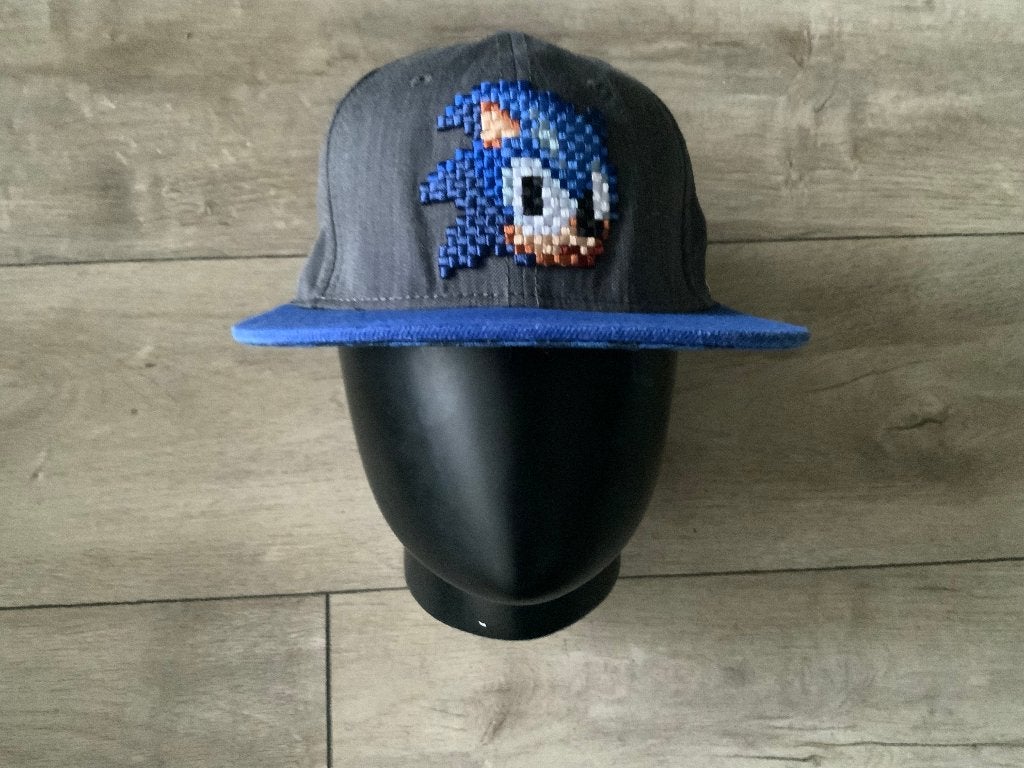 Mooie Sega / Pixel Sonic the Hedgehog pet / Cap / Snapback, Sonic the Hedgehog, One size fits all, Ophalen of Verzenden, Pet