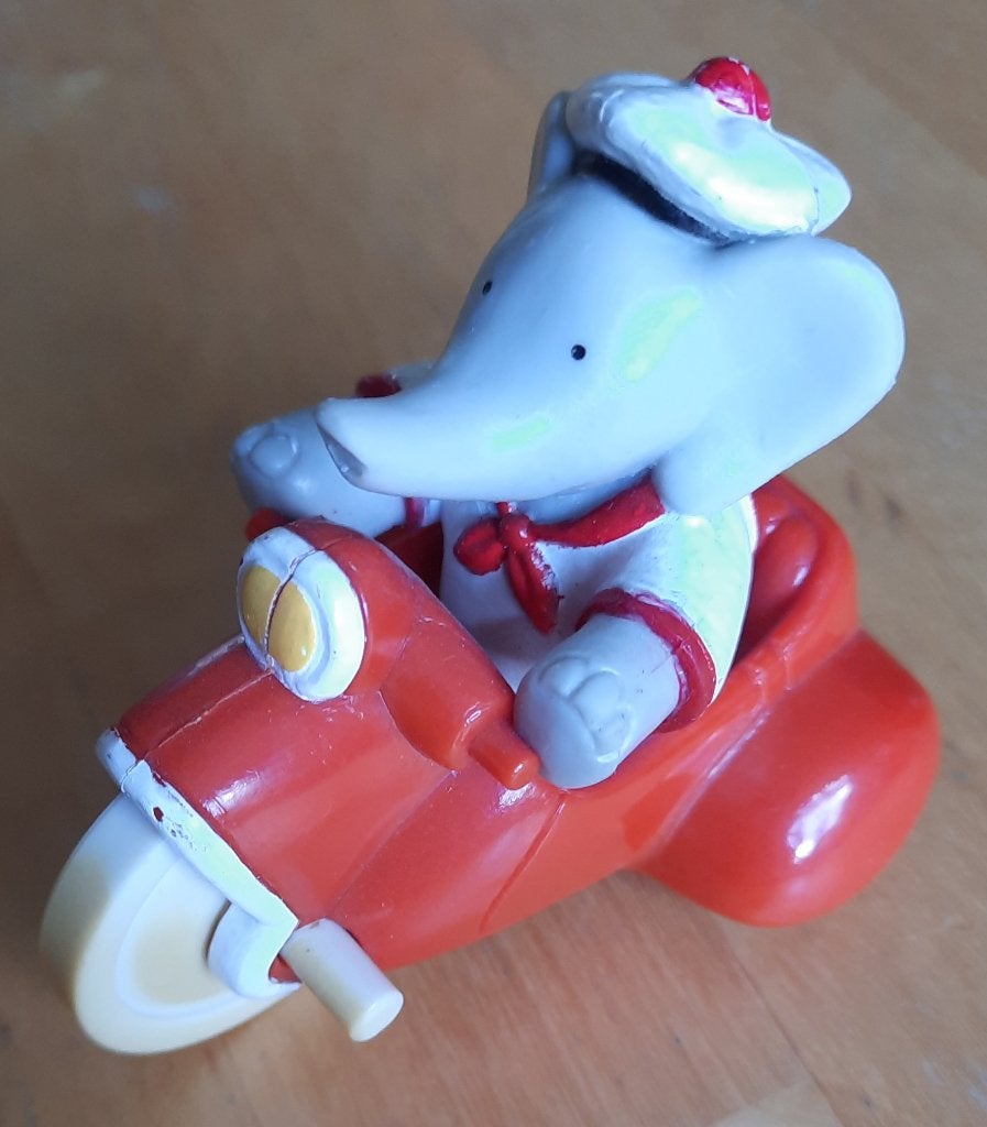 Babar de Olifant op een scooter, Ophalen of Verzenden
