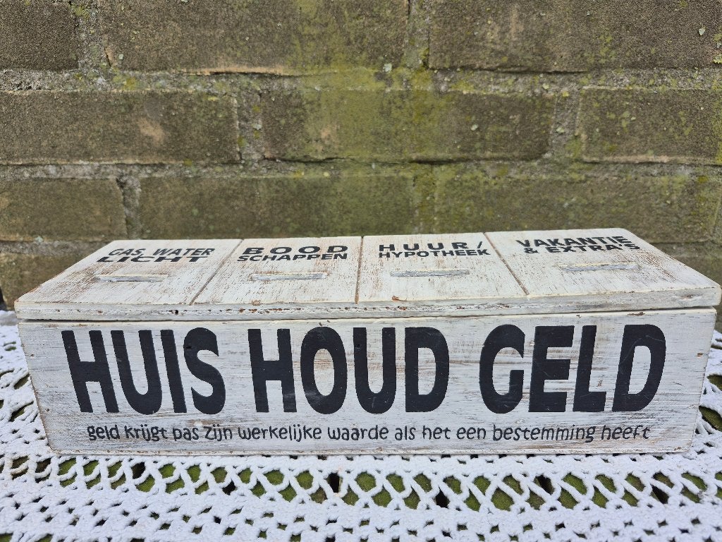 huishoudgeld kist/doos/box, Ophalen of Verzenden, Gebruikt, Hout