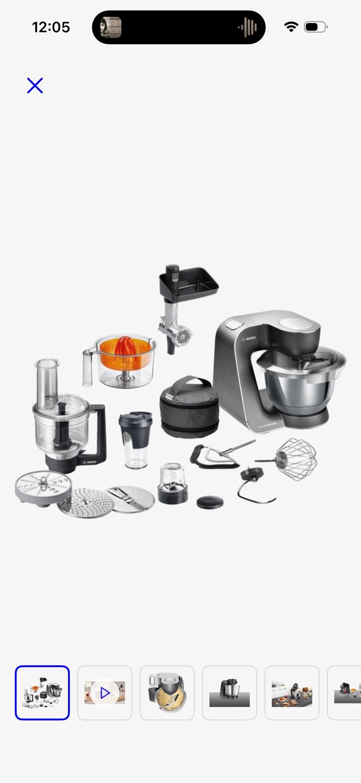 Bosch MUM5 Home professional MUM59M55 keukenmachine, 4 liter of meer, Ophalen, Zo goed als nieuw, 3 snelheden of meer