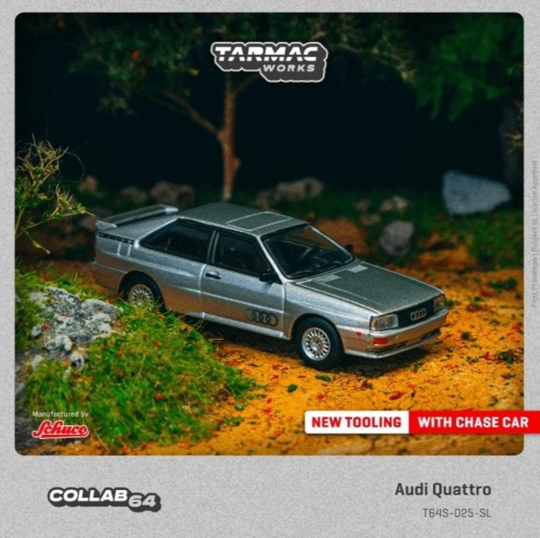 Tarmac Works Audi Quattro, Silver, Www.rubensmodelautos.nl, Auto, Nieuw, Ophalen of Verzenden