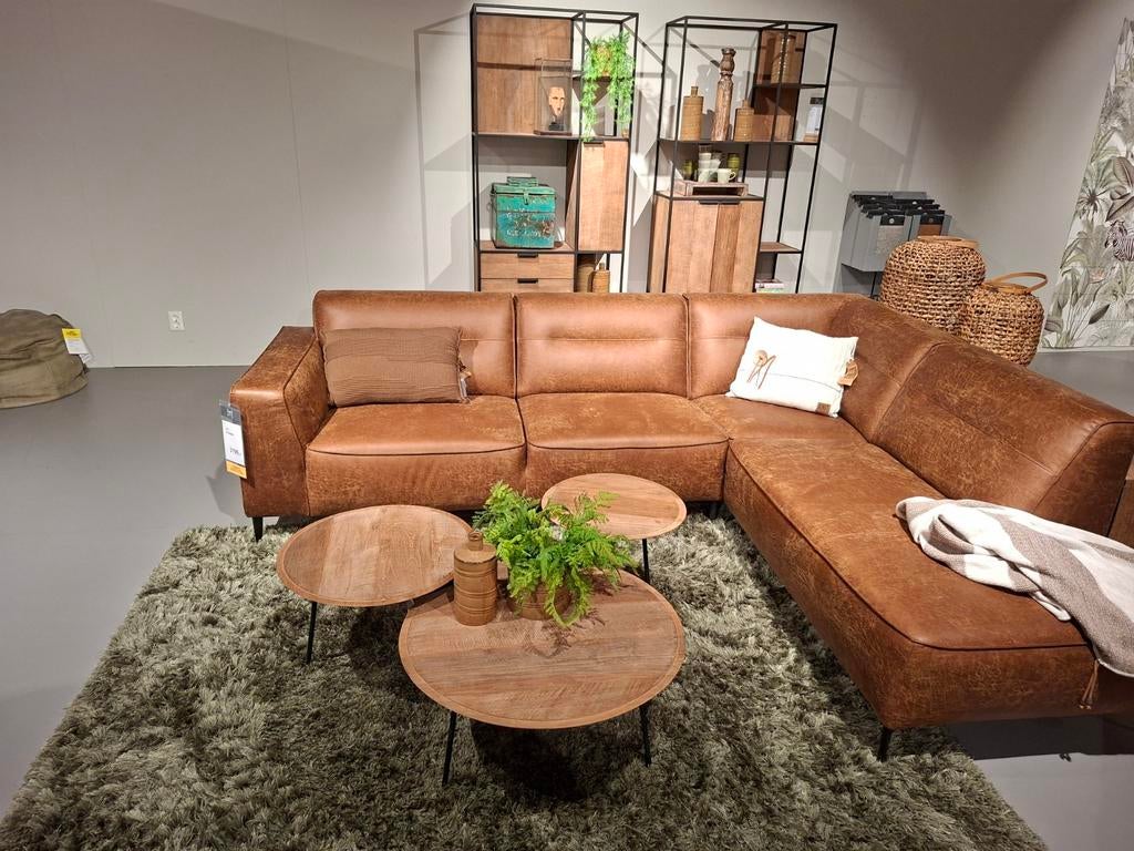 Showroommodel Salontafelsset (set van 3) Duke, Huis en Inrichting, Tafels | Salontafels, Ophalen, Teakhout, Nieuw, Minder dan 50 cm