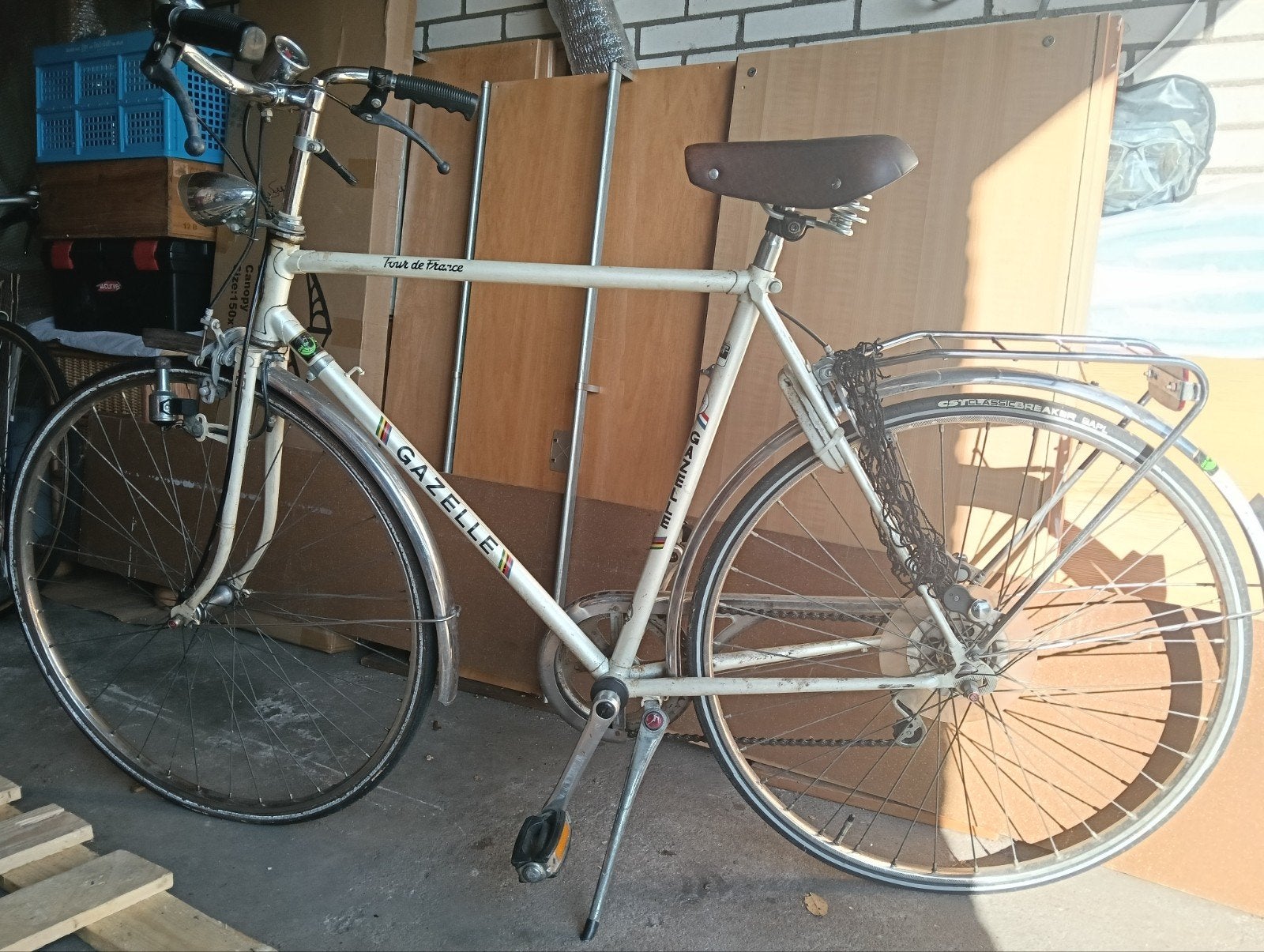 Gazelle Tour de France Vintage Fiets - Opknapper, Fietsen en Brommers, Ophalen, Gebruikt, Velgrem, Gazelle