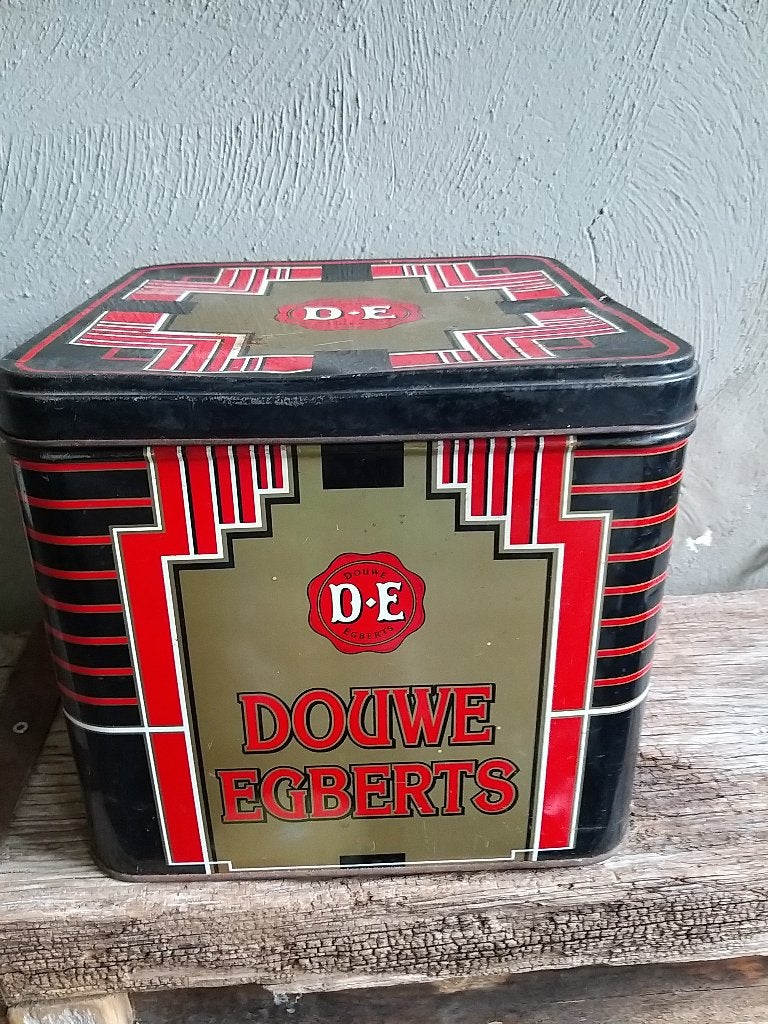 groot douwe egberts koffie blik, Verzamelen, Ophalen of Verzenden, Gebruikt, Koffie, Douwe Egberts
