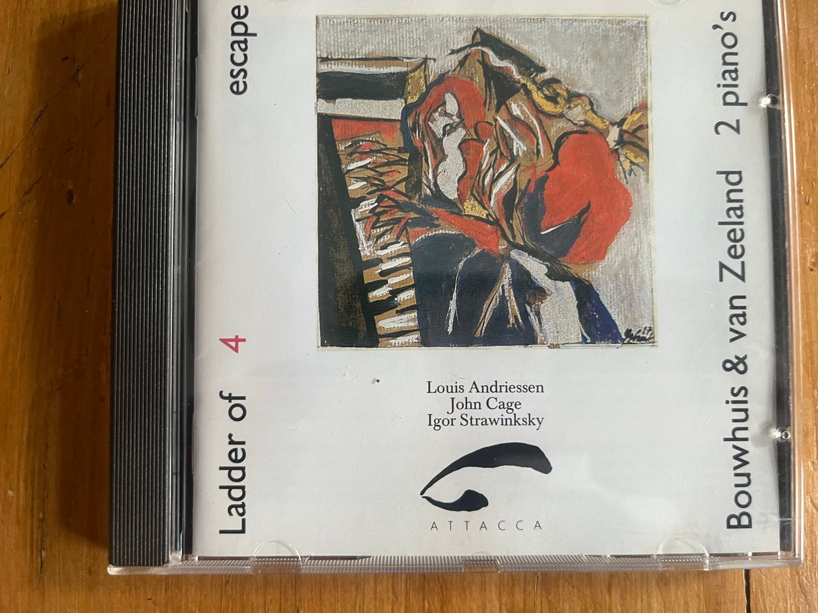 CD: Ladder of Escape 4 - Bouwhuis & van Zeeland (2 piano's), Cd's en Dvd's, Ophalen, Modernisme tot heden, Gebruikt, Kamermuziek