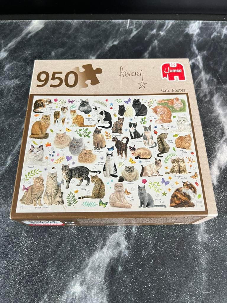 Jumbo puzzel 950 stukjes Francien Cats Poster, Ophalen of Verzenden, 500 t/m 1500 stukjes, Zo goed als nieuw