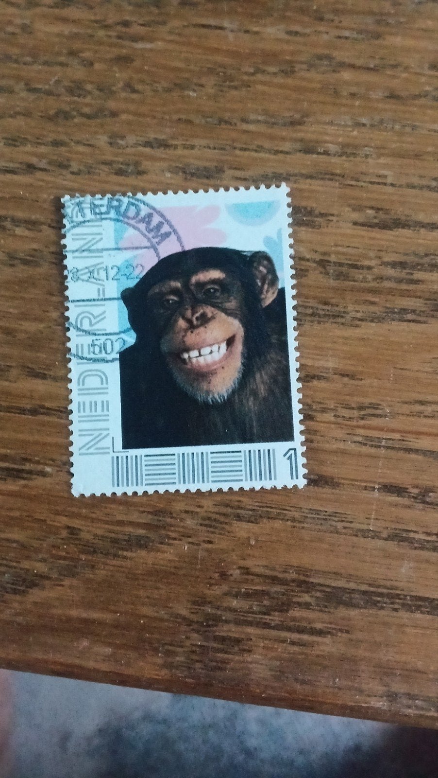 Persoonlijke Postzegel Nederland - Lachende Chimpansee, Postzegels en Munten, Postzegels | Nederland, Ophalen of Verzenden, Na 1940