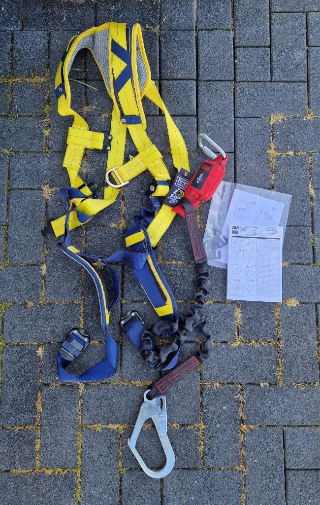 3M DBI-SALA valbeveiliging set – harnas + valstop (Delta), Doe-het-zelf en Verbouw, Ophalen, Zo goed als nieuw, Daksteiger, 5 meter of hoger