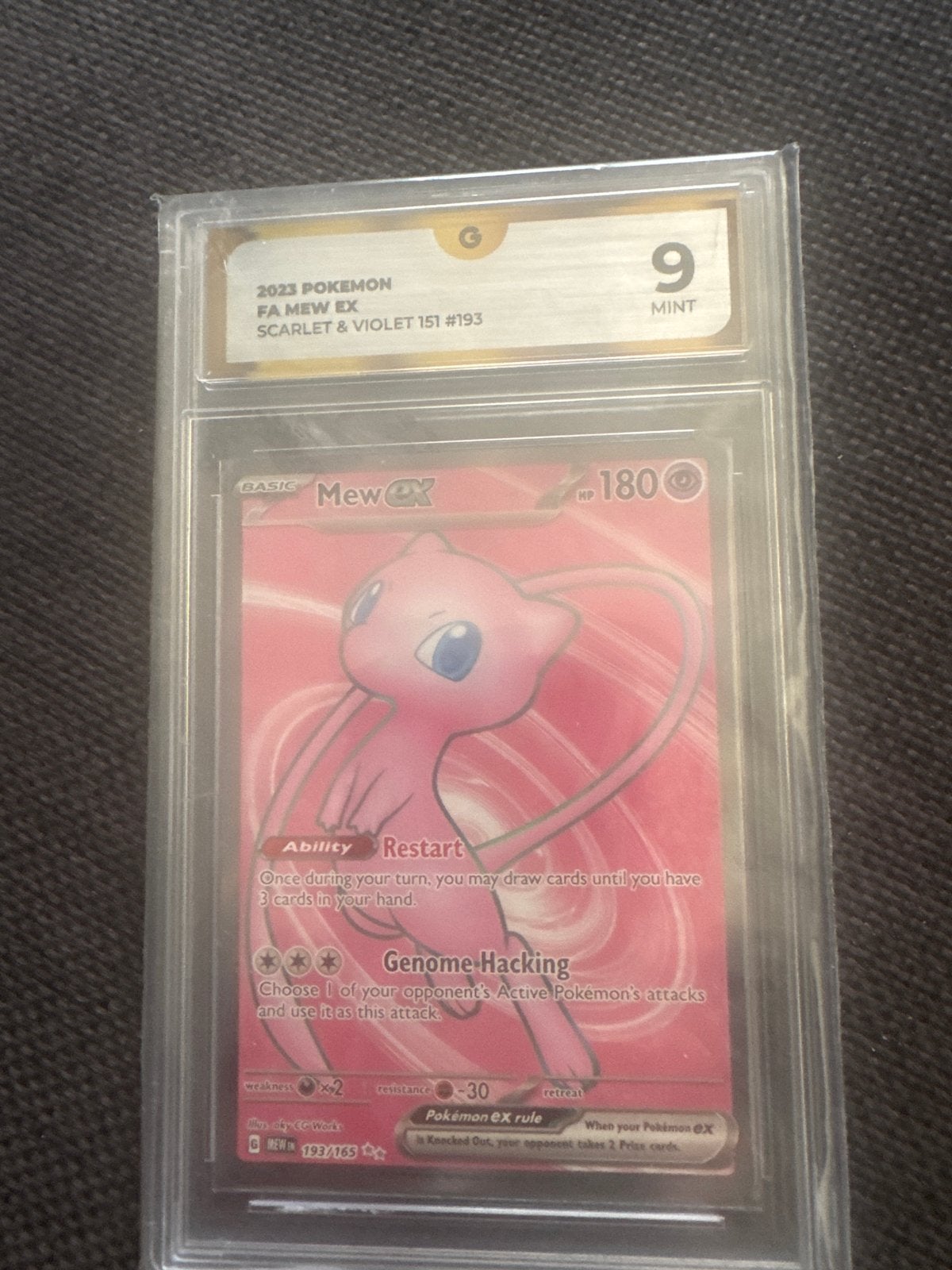 Mew EX Scarlet & Violet 151 #193 PSA 9, Ophalen, Zo goed als nieuw, Losse kaart