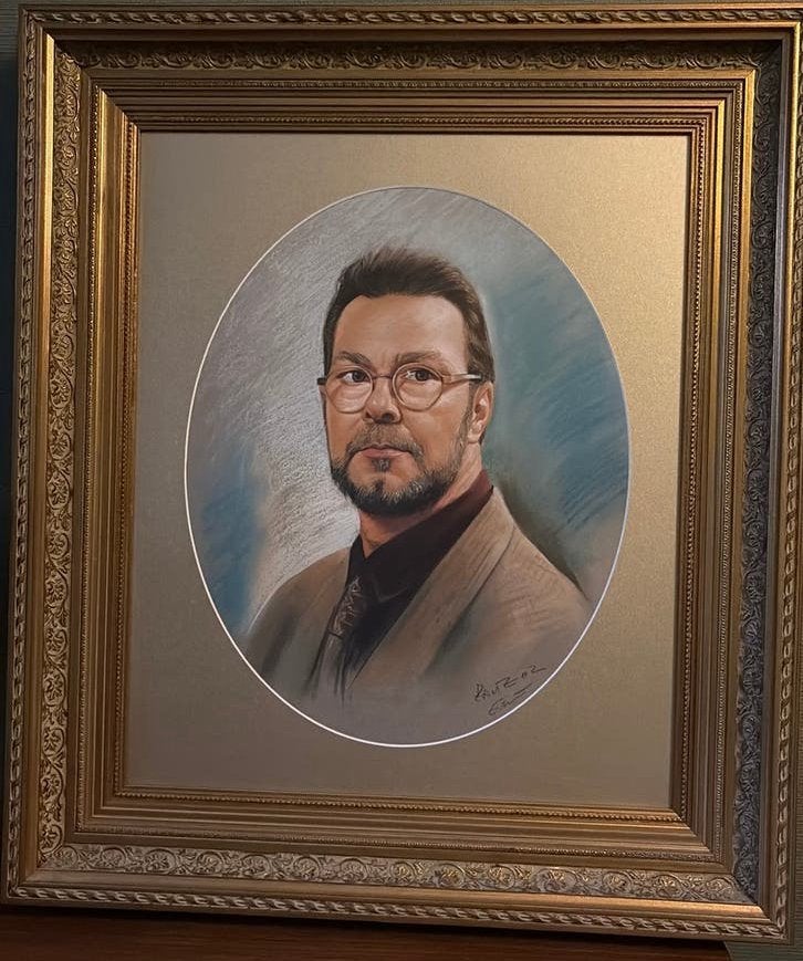 Prachtig pastel portret met schitterende lijst, Ophalen, Portret of Personen, Klassiek, Papier