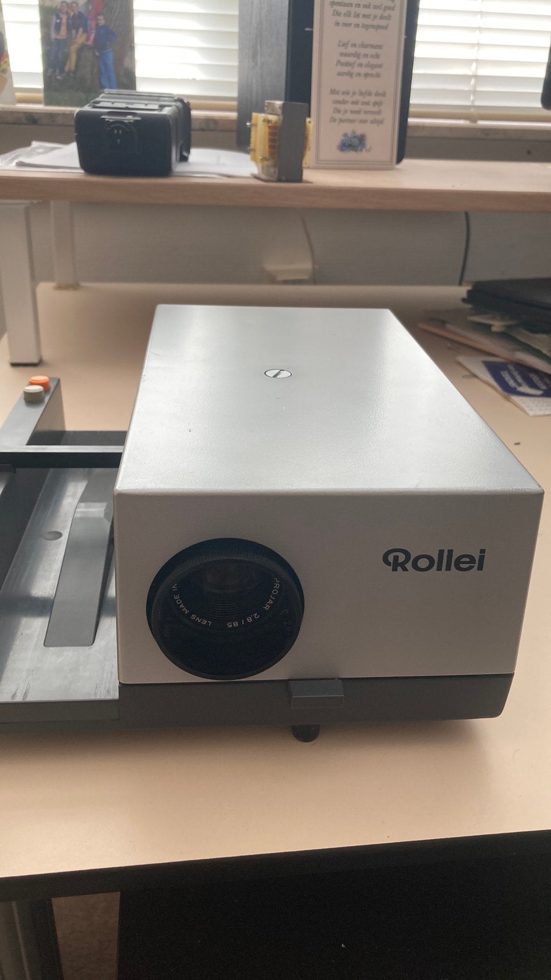 Dia projector  met scherm en Tas, Ophalen, Handmatig, Gebruikt