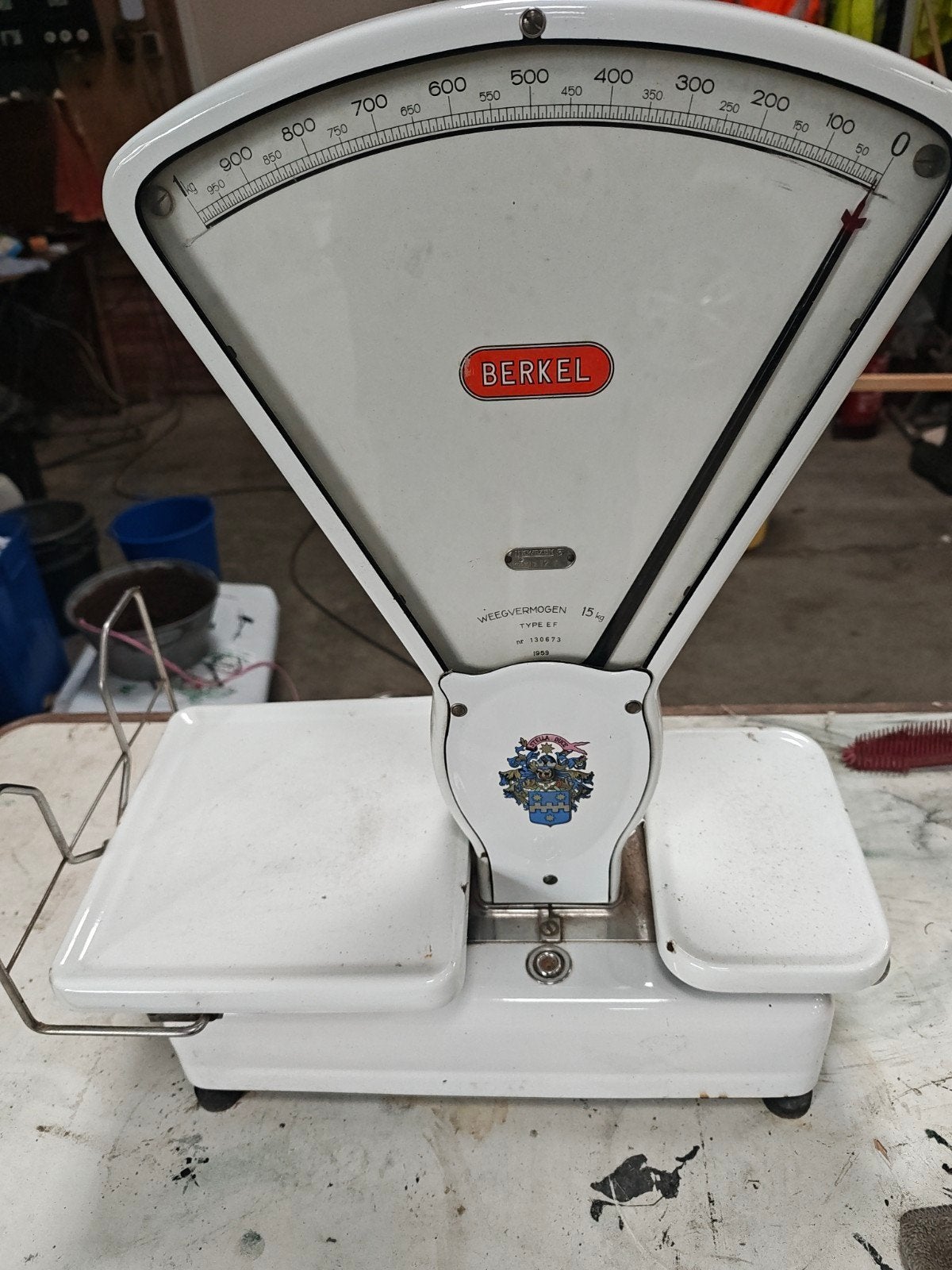 Vintage Berkel Weegschaal - Type EF 15 kg, Ophalen of Verzenden
