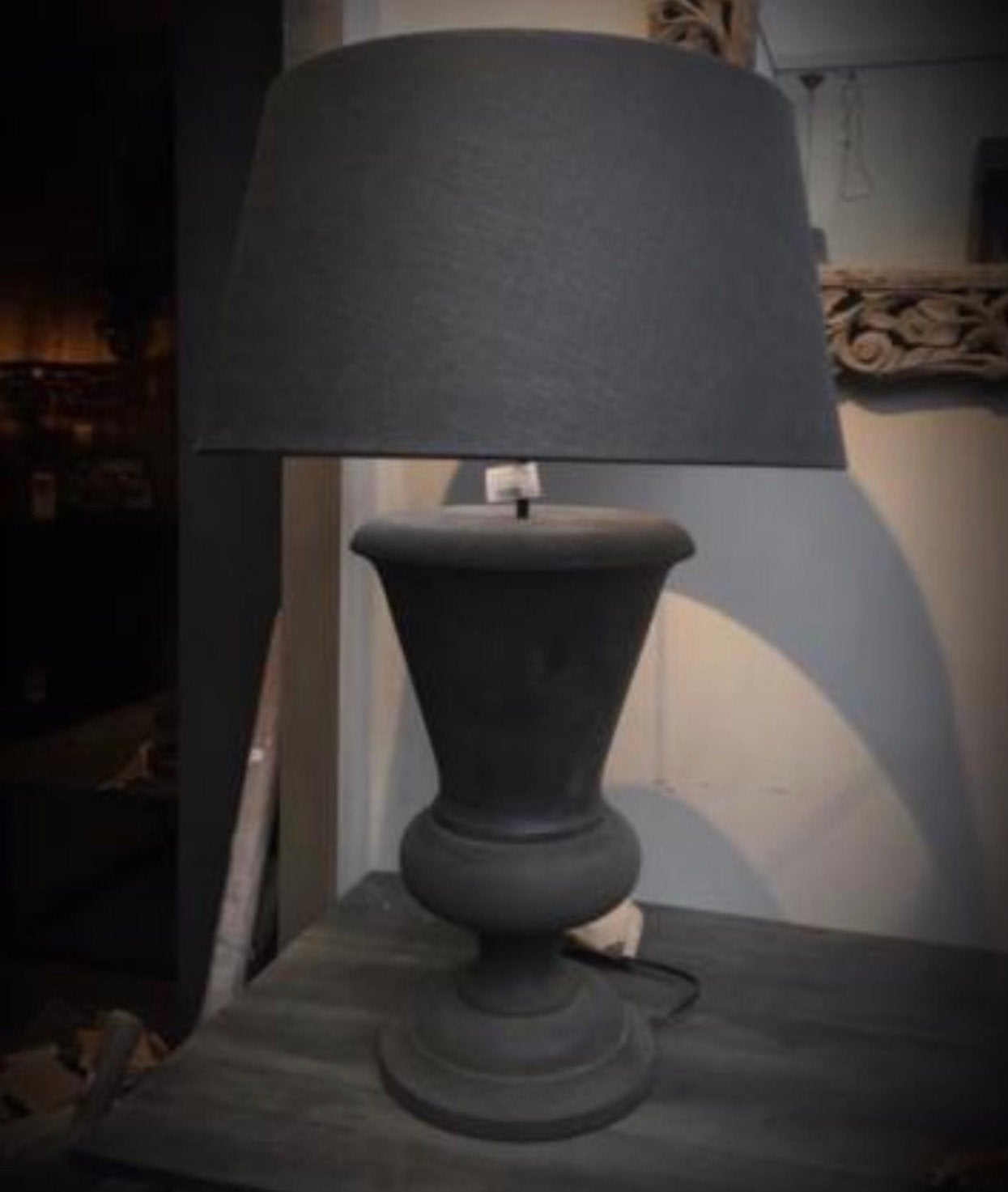 Hoffz black dusty vaas tafellamp, vaas model, Ophalen, Met schakelaar, Nieuw, Landelijk