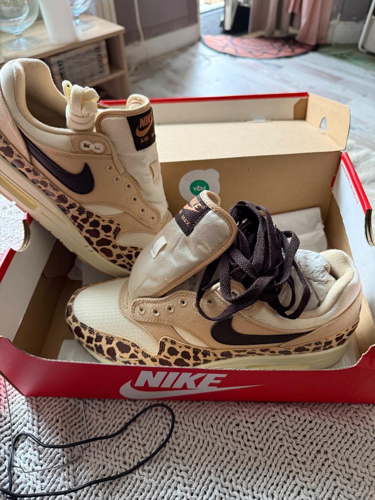 Nike Air Max 1 '87 Wmns Leopard Print, Kleding | Dames, Schoenen, Beige, Nike, Nieuw, Ophalen of Verzenden