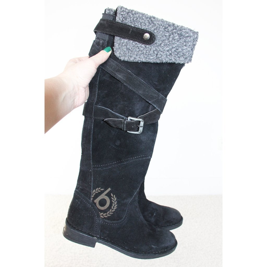Zeer Mooie Suede Bugatti Laarzen s16 (Maat 37) € 65,-, Hoge laarzen, Zwart, Nieuw, Bugatti
