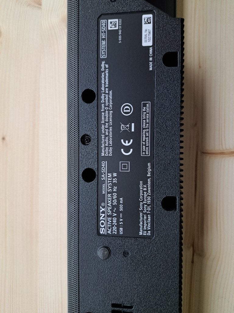 Foto 3 van Sound Bar Sony HT-SD40