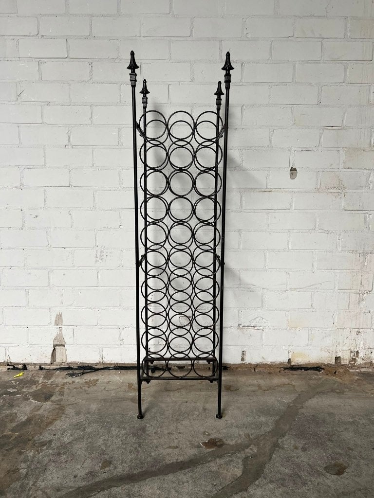 Hoog metalen wijnrek zwart voor ca. 36 flessen, Huis en Inrichting, Gebruikt, Ophalen of Verzenden, 25 flessen of meer, 75 – 100