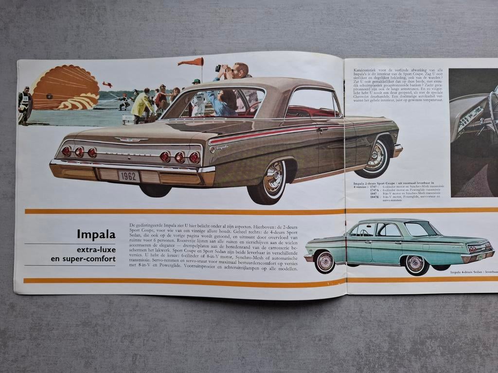 1962 Chevrolet grootformaat brochure, Ophalen of Verzenden, Zo goed als nieuw, Chevrolet