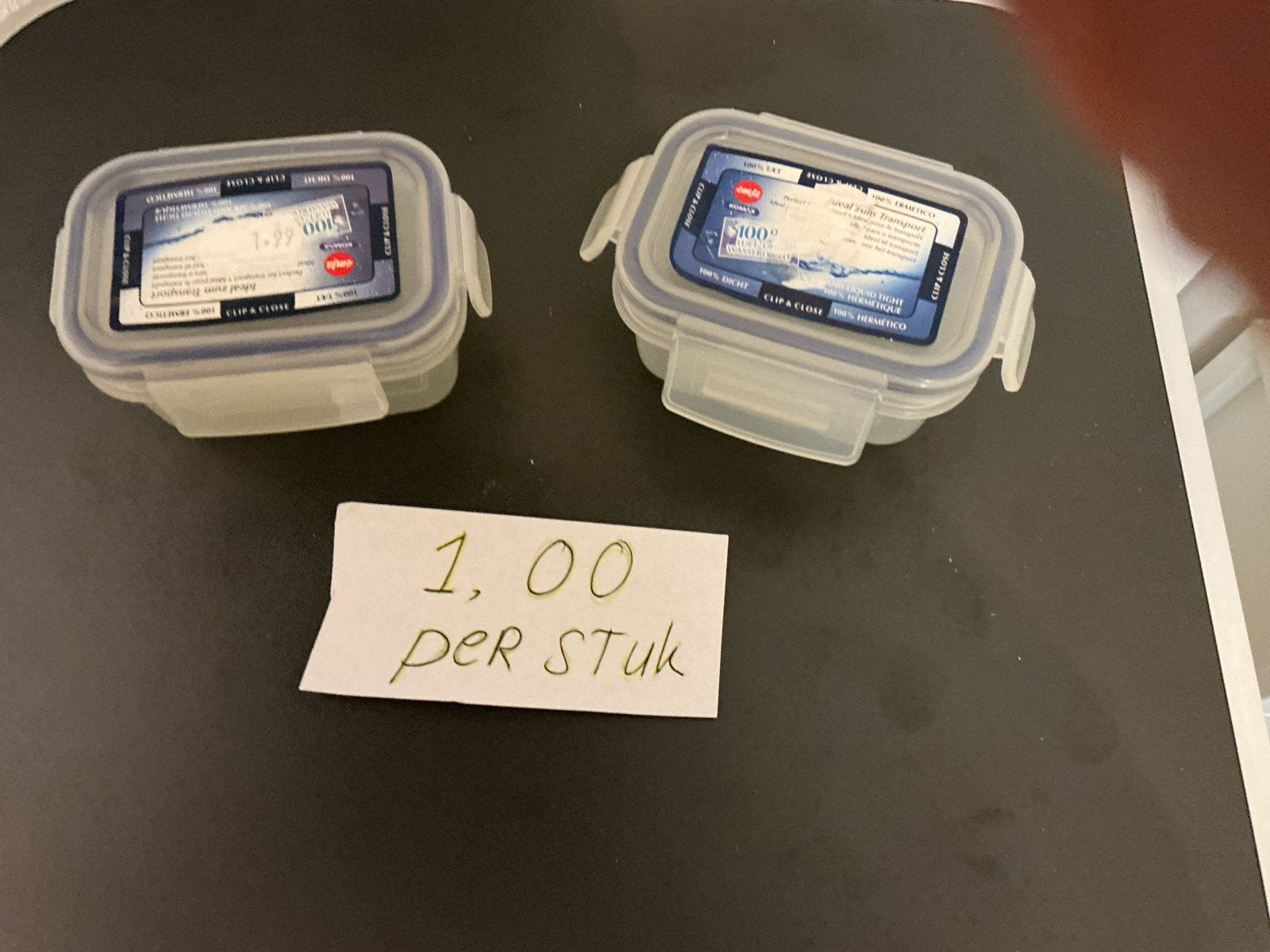 Set van 2 kleine vershoudbakjes - nieuw 1;00 p/st, Overige typen, Kunststof, Nieuw, Ophalen of Verzenden