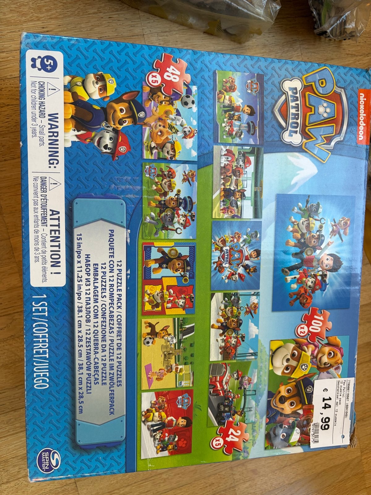 Paw Patrol Puzzeldoos met 12 puzzels (24, 48, 100 stukjes), Kinderen en Baby's, Speelgoed | Kinderpuzzels, Ophalen of Verzenden