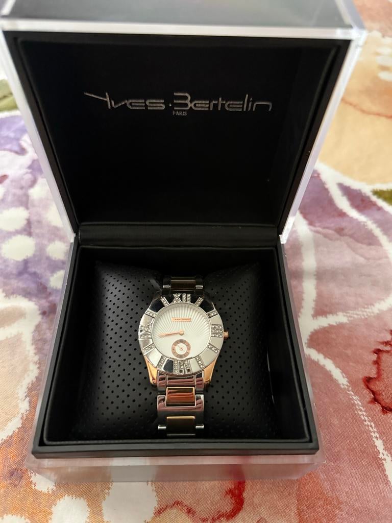 Yves Bertelin sieraad met Strass, Staal, Ophalen of Verzenden, Zo goed als nieuw, Zilver