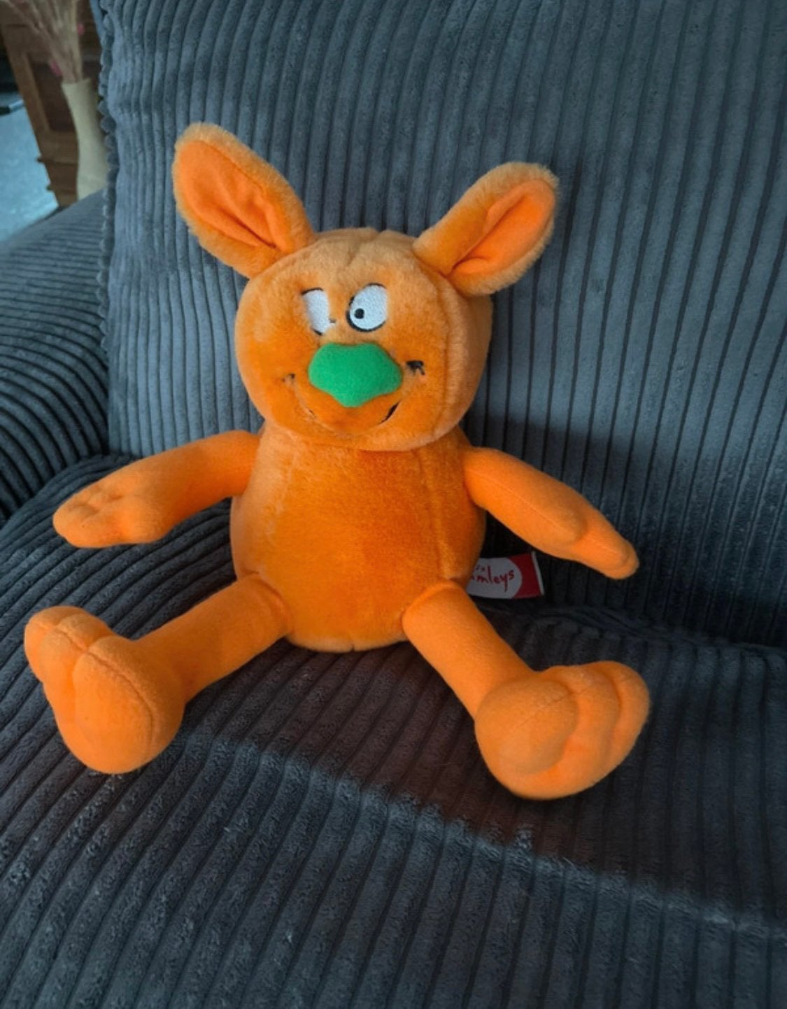 Hamleys oranje knuffel ziggles movers and shakers giggles, Ophalen of Verzenden, Oranje, Beer, Middelgroot (20 tot 80 cm)