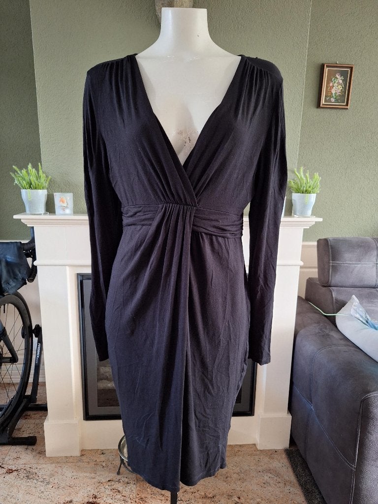 Expresso chique zwart jurk mt L 42 44, Zwart, Maat 42/44 (L), Zo goed als nieuw, Knielengte
