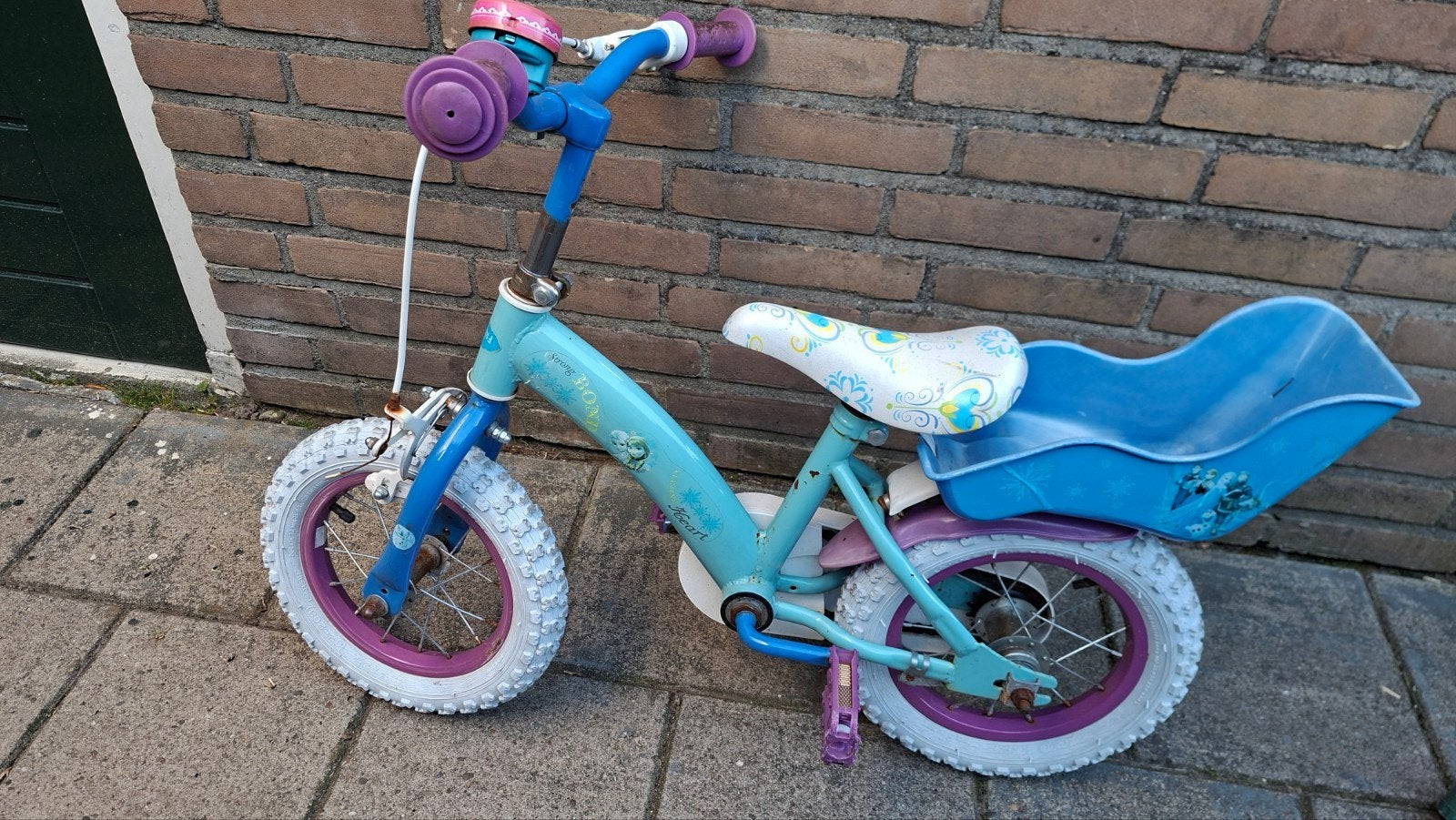 Frozen Kinderfiets, Fietsen en Brommers, Fietsen | Kinderfietsjes, Ophalen, Gebruikt, Minder dan 16 inch