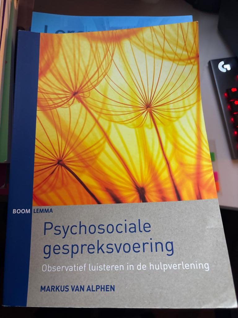 Psychosociale gespreksvoering - Observatief luisteren, Ophalen of Verzenden, Gamma, Zo goed als nieuw, HBO