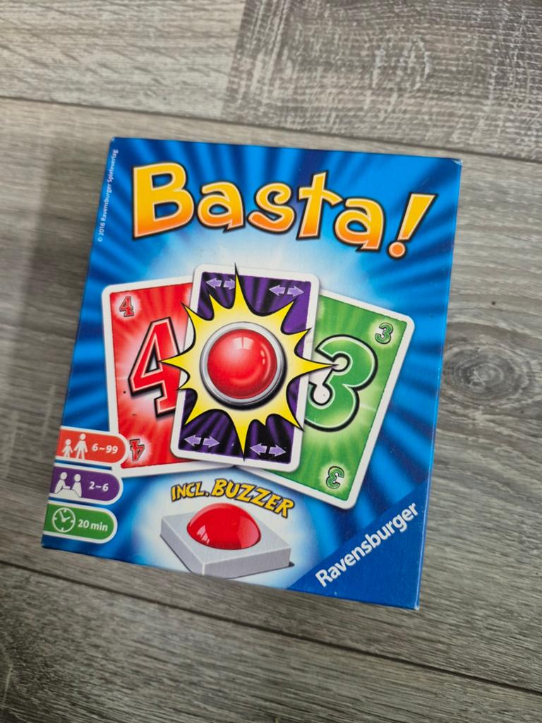 Basta! Ravensburger kaartspel met buzzer, Hobby en Vrije tijd, Gezelschapsspellen | Kaartspellen, Gebruikt, Een of twee spelers