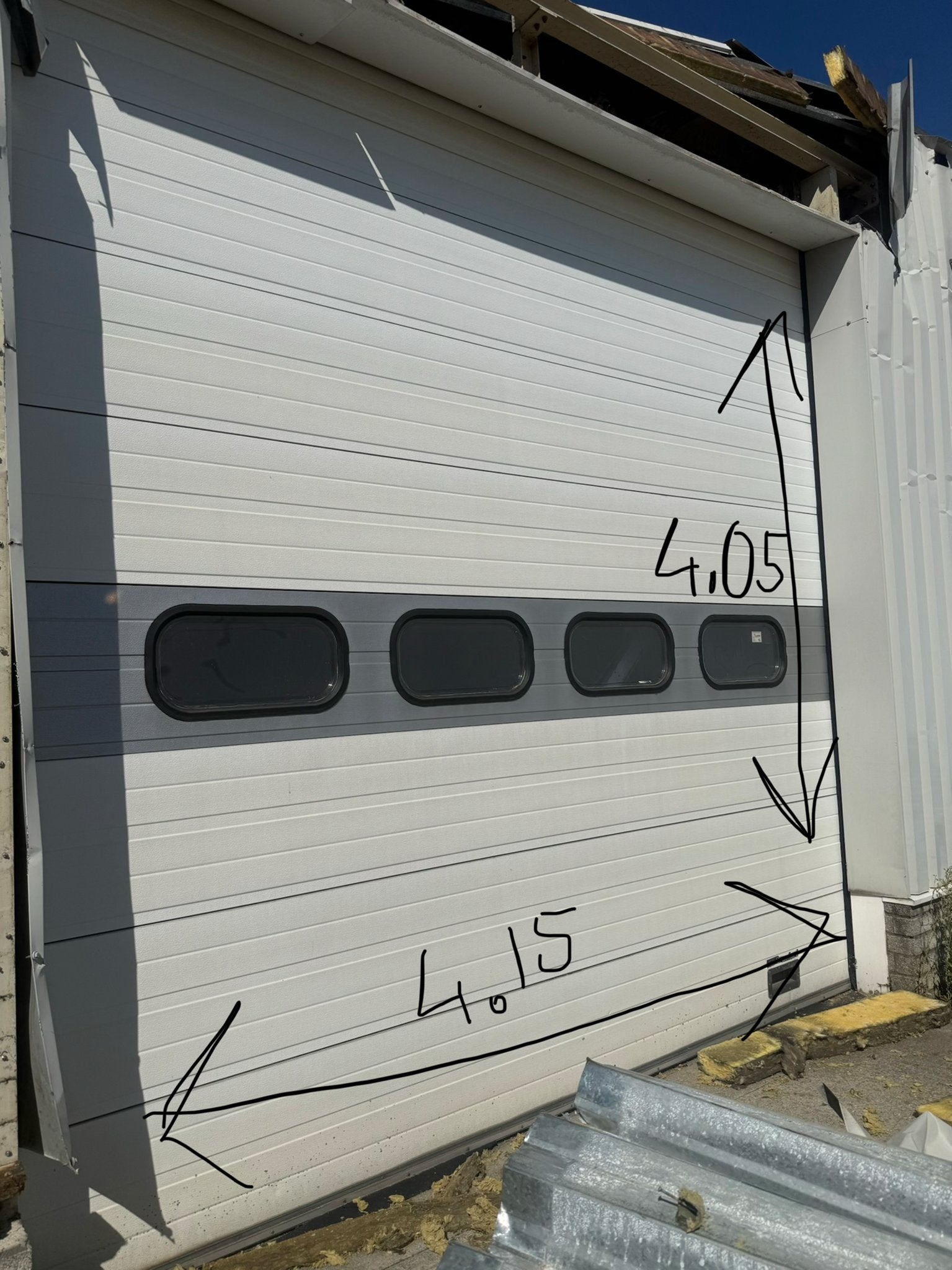 Garagedeuren: 2 elektrisch, 1 handmatig, Doe-het-zelf en Verbouw, Gebruikt, Garagedeur, Ophalen of Verzenden, Metaal