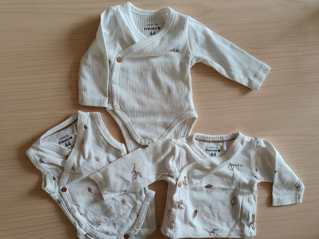 Prénatal babykleding set maat 44 - 3 stuks, Kinderen en Baby's, Babykleding | Prematuur, Prénatal, Jongetje of Meisje, Ophalen of Verzenden