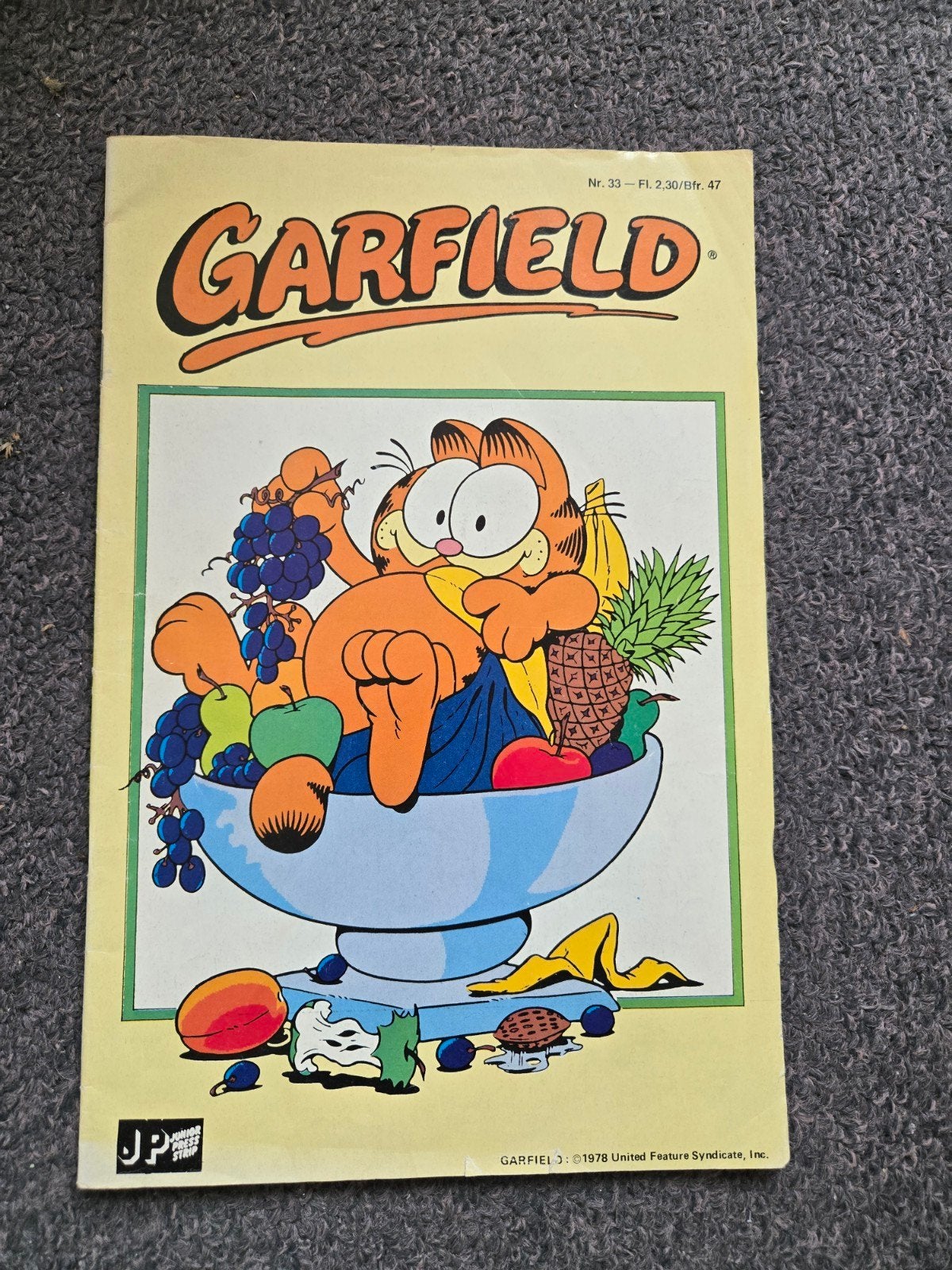 Garfield stripboek uit 1978 - Collectors item, Eén stripboek, Ophalen of Verzenden, Gelezen, Jim Davis