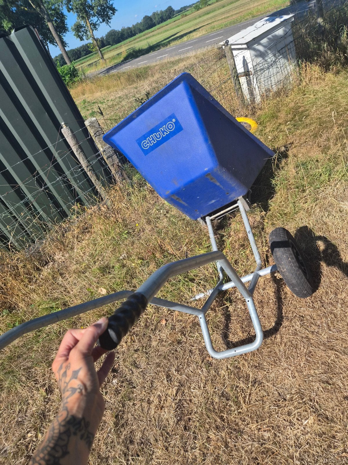 Chuko ergonomische kruiwagen – 180 liter – nieuwe band, Tuin en Terras, Kruiwagens, Chuko, Ophalen of Verzenden, Handmatig, Gebruikt