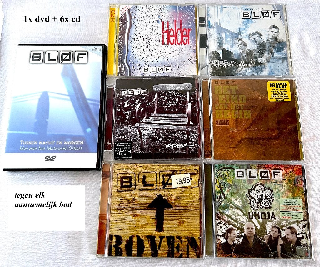 BLØF multimedia pakket (7x) o.a. Helder (2CD) & Live DVD, Ophalen, Zo goed als nieuw, Cd of Plaat