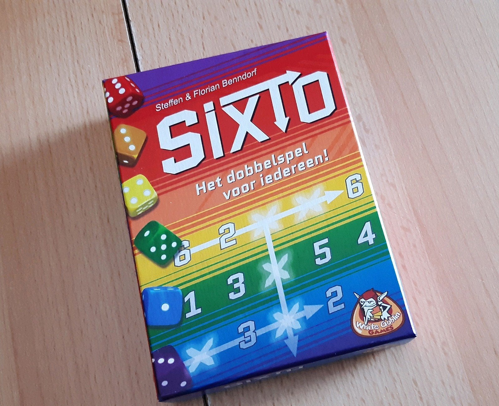Dobbelspel Sixto, Een of twee spelers, Ophalen of Verzenden, Zo goed als nieuw, White Goblin Games