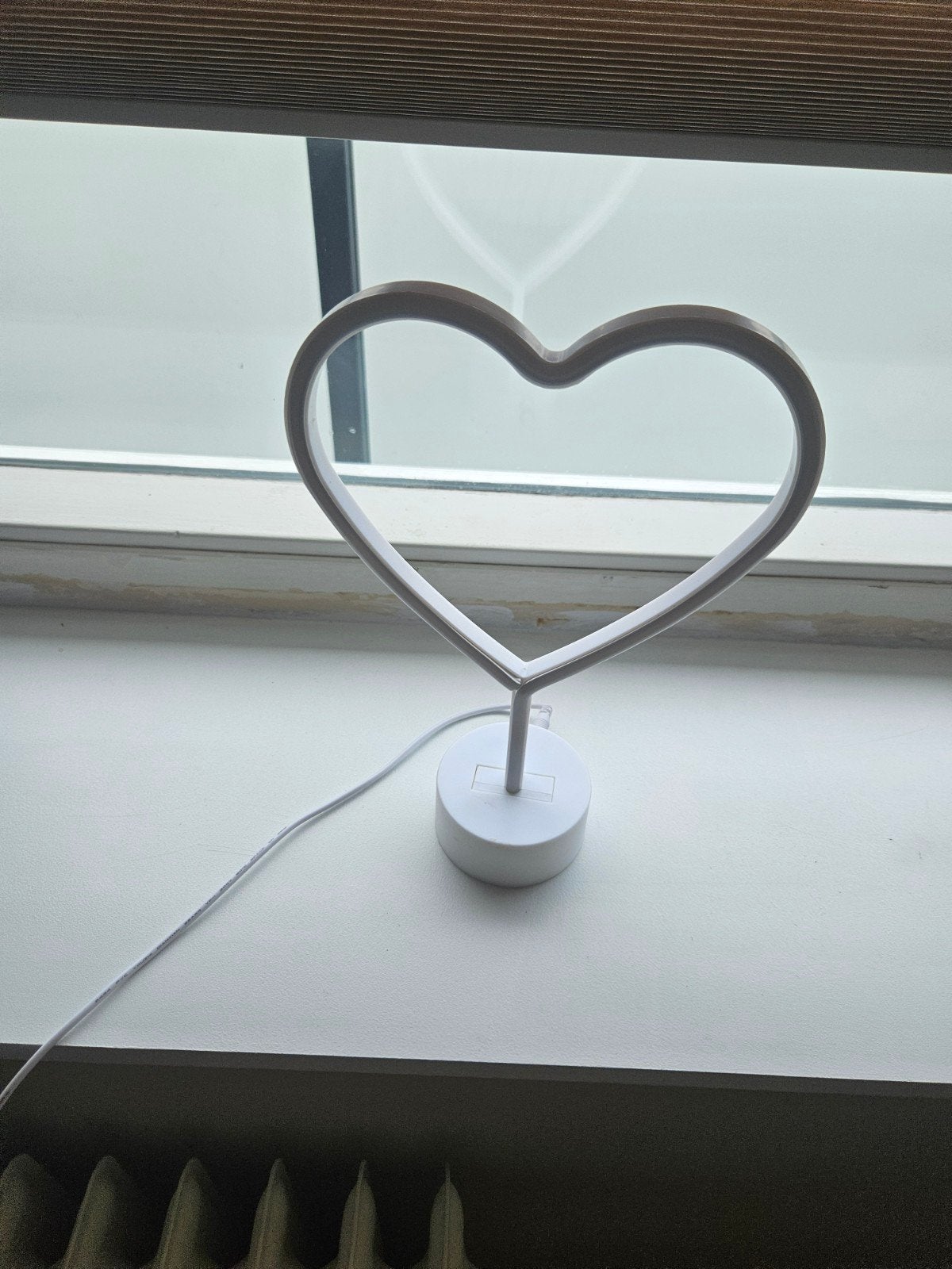 Roze Hart Neon LED Lamp - USB Voeding, Overige merken, Kunststof, Overige fittingen, Ophalen of Verzenden
