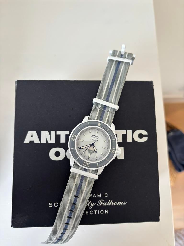 swatch blancpain fifty fathoms - antarctic ocean, Ophalen, Swatch, Kunststof, Zo goed als nieuw