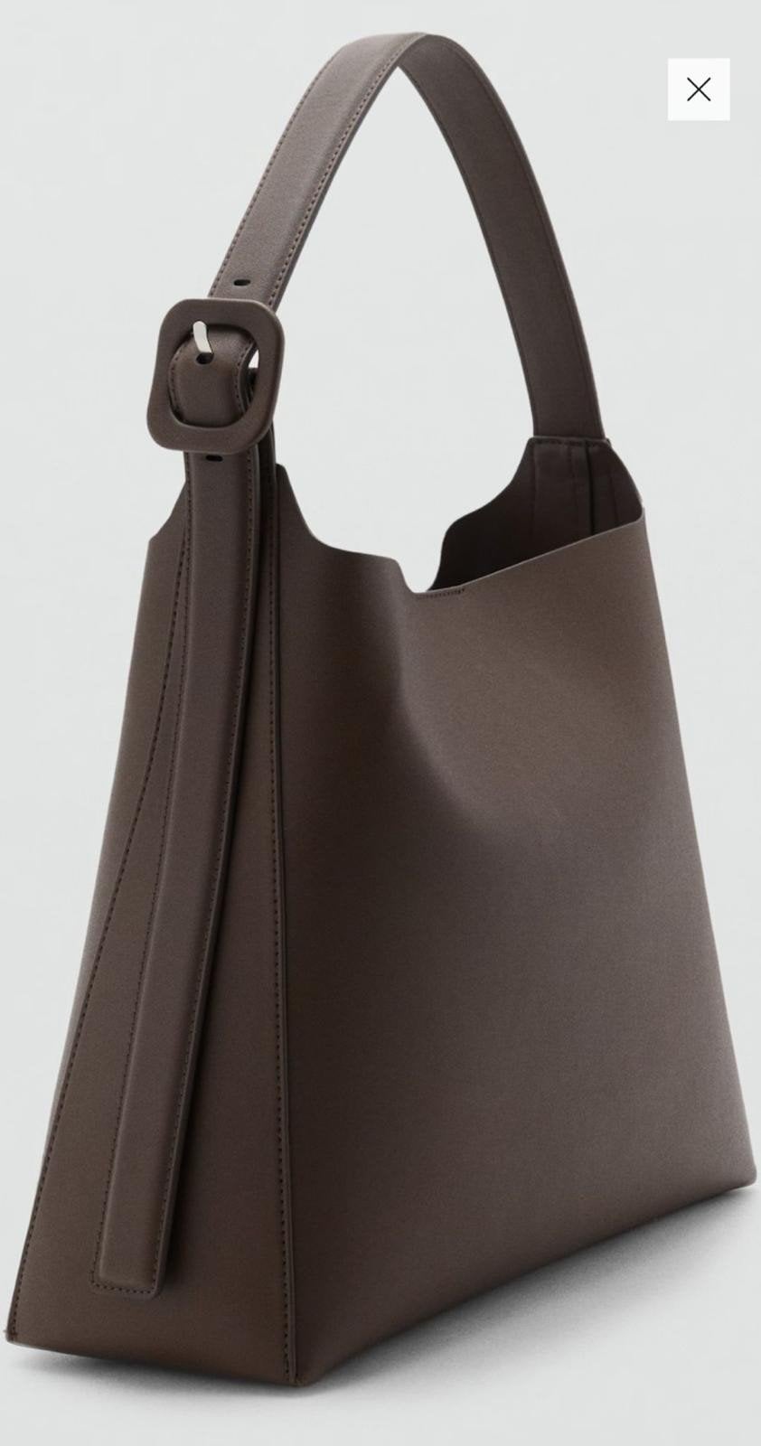 Nieuwe Bruine Shopper met Gespdetail, Ophalen, Nieuw, Bruin, Shopper